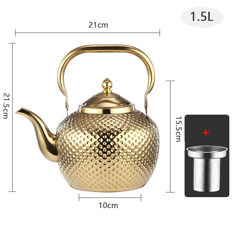 1.2/1.5/2L Teapot Stainless Steel Water Tea Kettle