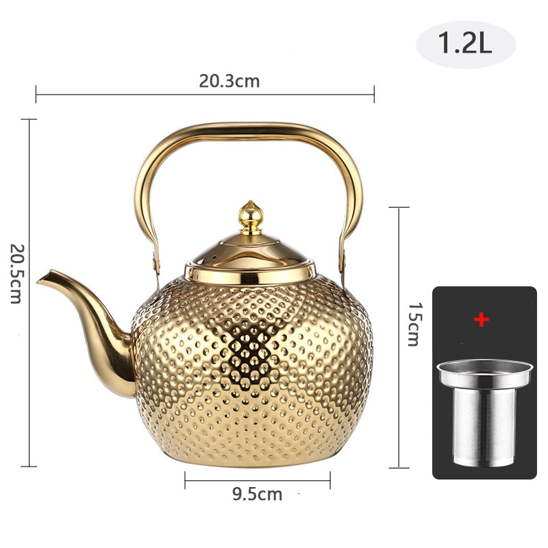 1.2/1.5/2L Teapot Stainless Steel Water Tea Kettle