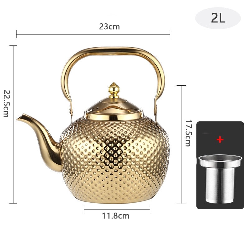 1.2/1.5/2L Teapot Stainless Steel Water Tea Kettle