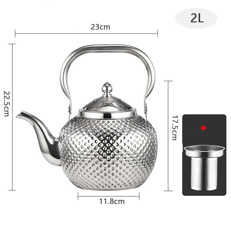 1.2/1.5/2L Teapot Stainless Steel Water Tea Kettle